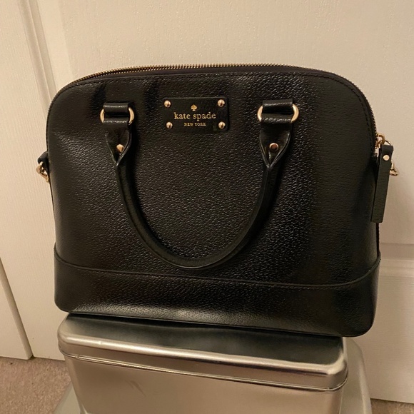 Kate Spade Alma Black Leather Satchel - Picture 1 of 4